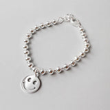 925 Silver Sunshine Smiley Face Charm Bracelet for Kids