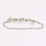 925 Sterling Silver Heart Knot Bracelet European Style