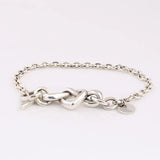 925 Sterling Silver Heart Knot Bracelet European Style