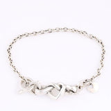 925 Sterling Silver Heart Knot Bracelet European Style