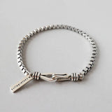 925 Sterling Silver Retro Bracelet Wedding Couple Party Jewelry