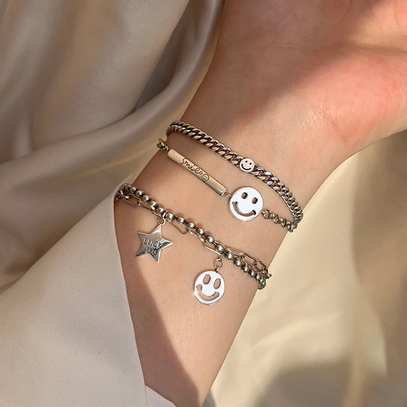 925 Silver Vintage Geometric Bracelets For Women Wedding