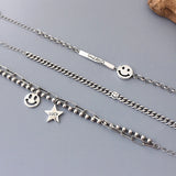 925 Silver Vintage Geometric Bracelets for Wedding