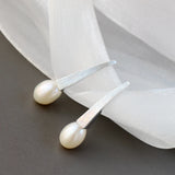 925 Silver Lady Retro Charm Freshwater Pearl Earrings
