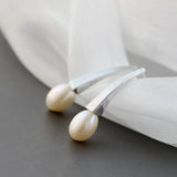 925 Silver Lady Retro Charm Freshwater Pearl Earrings