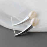 925 Silver Lady Retro Charm Freshwater Pearl Earrings