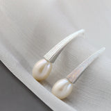 925 Silver Lady Retro Charm Freshwater Pearl Earrings