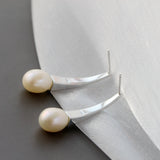 925 Silver Lady Retro Charm Freshwater Pearl Earrings