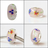 925 Silver 3D Colorful Goldfish Flowers Charm Bead for Bracelet