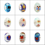 925 Silver 3D Colorful Goldfish Flowers Charm Bead for Bracelet