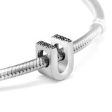 925 Silver U Alphabet Charms for Bracelet DIY Beads