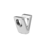 925 Silver Letter V Alphabet Charm for Bracelet DIY Beads