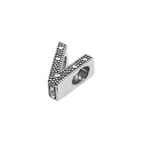 925 Silver Letter V Alphabet Charm for Bracelet DIY Beads