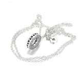 925 Sterling Silver Logo Pav? Circle Collier Necklace for Women