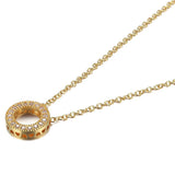 925 Sterling Silver Logo Pav? Circle Collier Necklace for Women