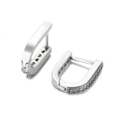 925 Silver Logo U-shaped Hoop Earrings, DIY Jewelry
