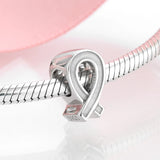 925 Silver Love Life Peace Red Ribbon Sign Beads DIY Bracelet Bangles