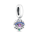 925 Silver Lucky Eye Dangle Charm Beads for DIY Jewelry Making