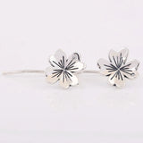 925 Silver 4-Leaf Clovers Stud Earrings Women's Gift DIY Jewelry