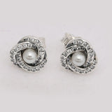 925 Silver Love Knots Stud Earrings Women Gift DIY Jewelry