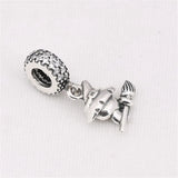 925 Silver Snake CZ Dangle Charms for Bracelets & Necklaces