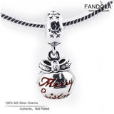 925 Silver Christmas Bauble Charm Bead for Bracelet