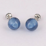 925 Silver Midnight Shimmering Drops Stud Earrings Gift Jewelry