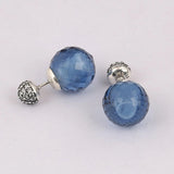 925 Silver Midnight Shimmering Drops Stud Earrings Gift Jewelry