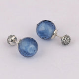 925 Silver Midnight Shimmering Drops Stud Earrings Gift Jewelry