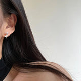 925 Silver Mini Tulip Flower Stud Earrings Simulated Pearl Earings