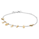 925 Sterling Silver Loved Heart Bracelet Bangle for Women