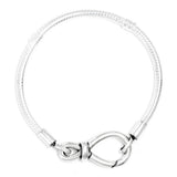 925 Silver Infinity Knot Chain Bracelet for Beads Charms DIY