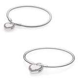 925 Sterling Silver Lock Your Promise Bracelet Bangle