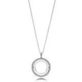925 Sterling Silver Logo Signature Hearts Sliding Clasp Necklace