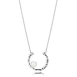 925 Silver Pearl Pendant Necklace Women Diy Jewelry