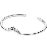 925 Silver Rose Open Signature Bracelet Bangle