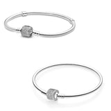 925 Sterling Silver Signature Clasp Bracelet Bangle