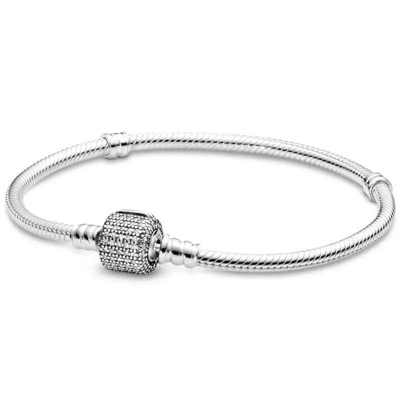 925 Sterling Silver Signature Clasp Bracelet Bangle