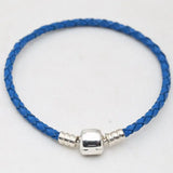 925 Sterling Silver Braided Leather Bracelet for Women