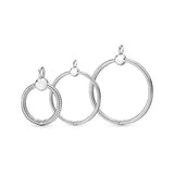 925 Silver Small Beaded O Pendant Charms for Women DIY Jewelry