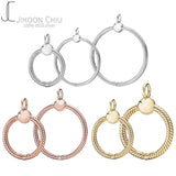 925 Silver Small Beaded O Pendant Charms for Women DIY Jewelry