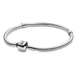 925 Sterling Silver Snake Chain Bracelet for Bead Charm DIY Jewelry