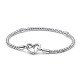 925 Silver Studded Chain Bracelet for Women