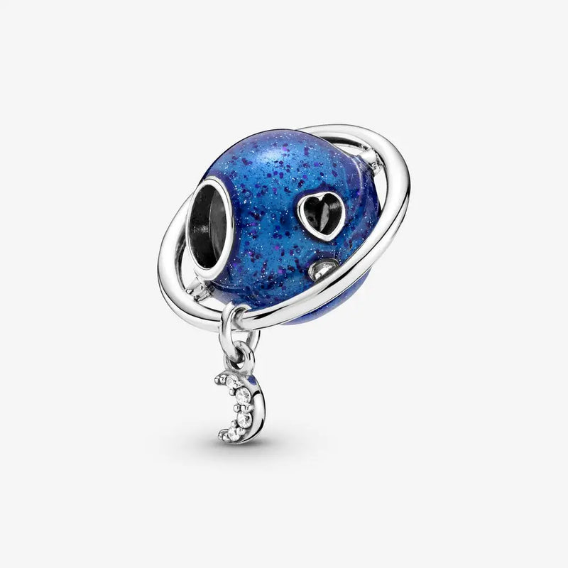 925 Silver Moon Earth Charms for Europe Bracelet DIY Jewelry