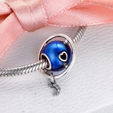 925 Silver Moon Earth Charms for Europe Bracelet DIY Jewelry
