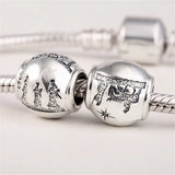 925 Silver Nacht Silent Night Charms for DIY Jewelry