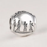 925 Silver Nacht Silent Night Charms for DIY Jewelry