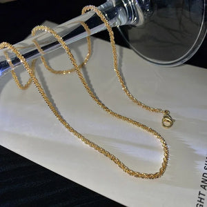 925 Silver Necklace Chain 18K Plated Jewelry for Women