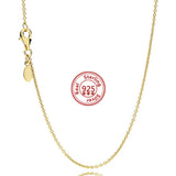 925 Sterling Silver Necklace Rose & Silver Shine Anchor Basic Necklace Women Par