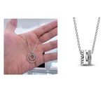 925 Sterling Silver Two-tone Circles Pan Necklace